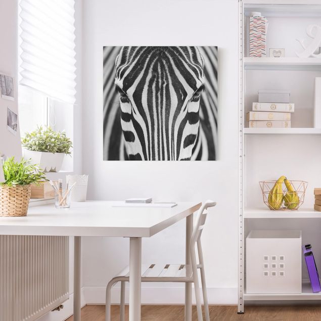 Leinwand Schwarz-Weiß Zebra Look