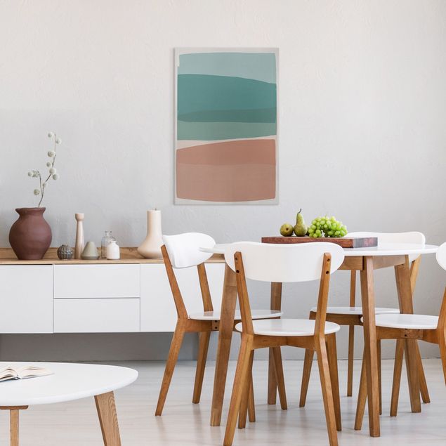 Leinwandbilder Wohnzimmer modern Modernes Türkis und Pink