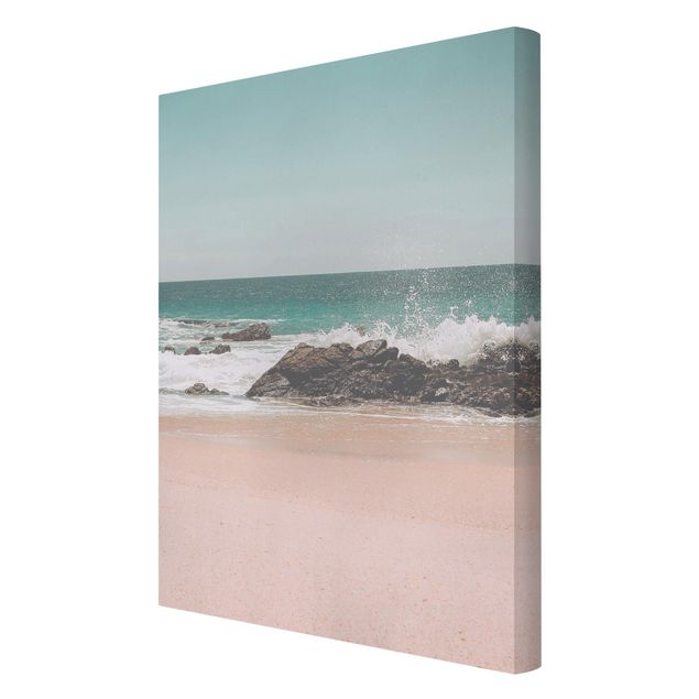 Leinwandbild Kunstdruck Sonniger Strand Mexico