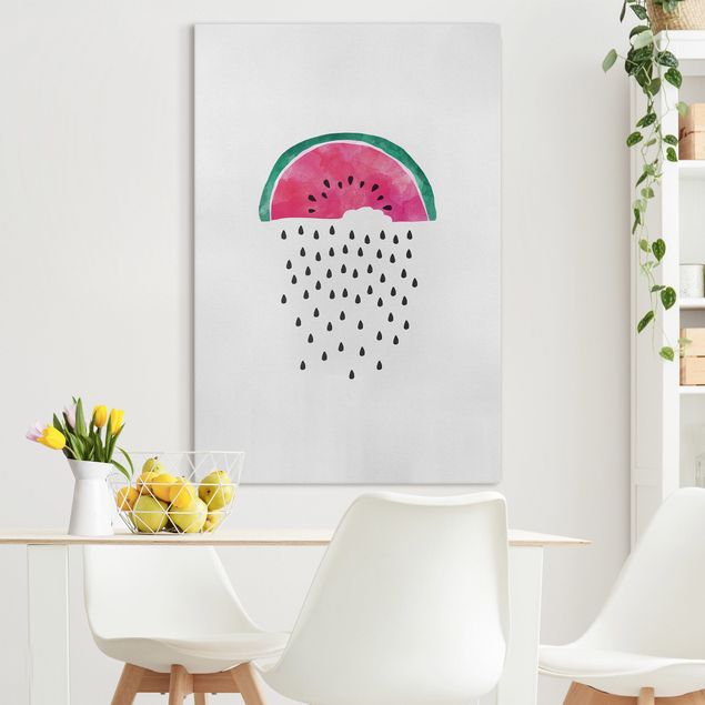 Leinwandbilder XXL Wassermelonen Regen