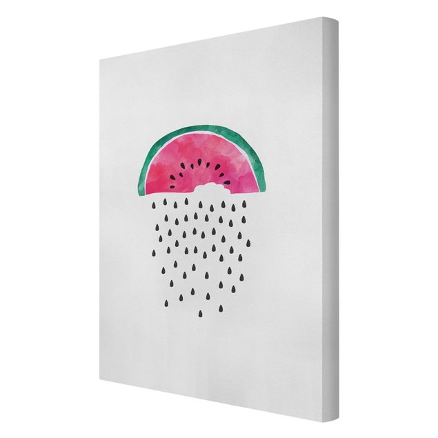 Leinwandbild - Wassermelonen Regen - Hochformat 2:3