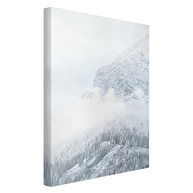 Leinwandbild Kunstdruck Weißer Nebel in den Bergen