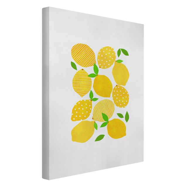 Schöne Leinwandbilder Zitronen mit Punkten