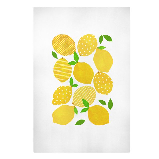 Leinwandbild - Zitronen mit Punkten - Hochformat 2:3
