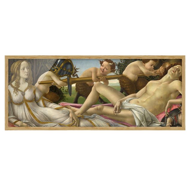 Wandbilder mit Rahmen Sandro Botticelli - Venus und Mars