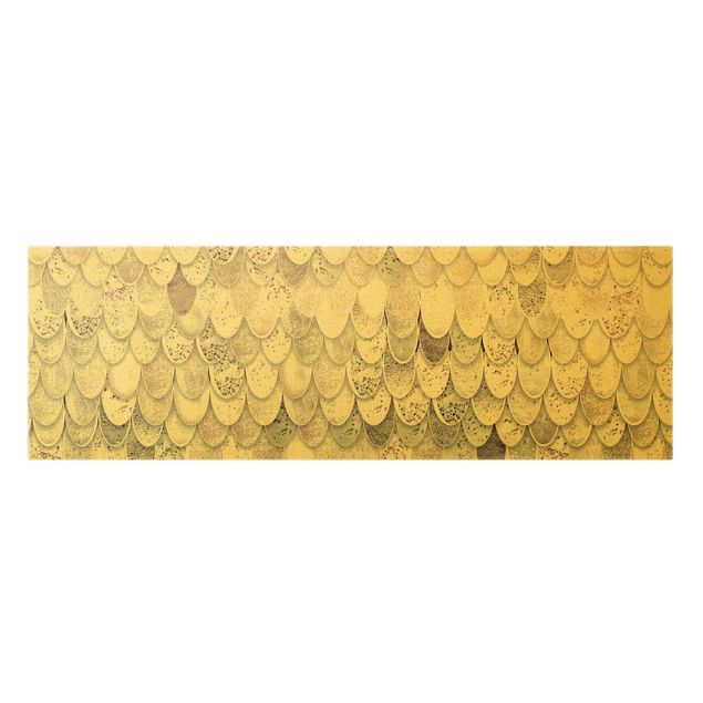 Leinwandbild Gold - Meerjungfrauen Magie - Panorama 3:1