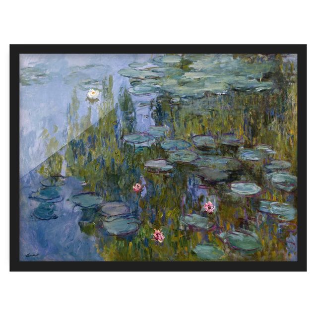 Bild mit Rahmen - Claude Monet - Seerosen (Nympheas) - Querformat 3:4