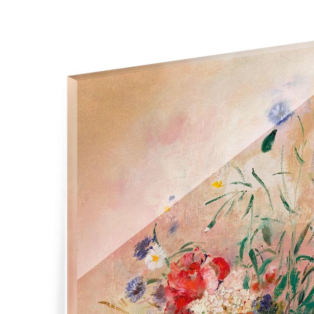Bilder für die Wand Odilon Redon - Vase mit Blumen (rosenfarbener Hintergrund)