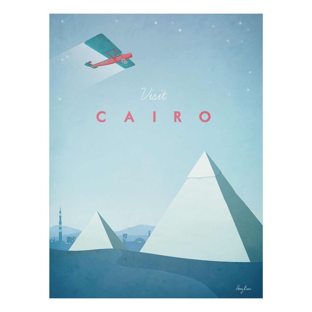 Glasbilder Reiseposter - Cairo