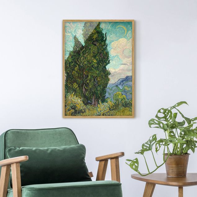 Pointillismus Bilder Vincent van Gogh - Zypressen
