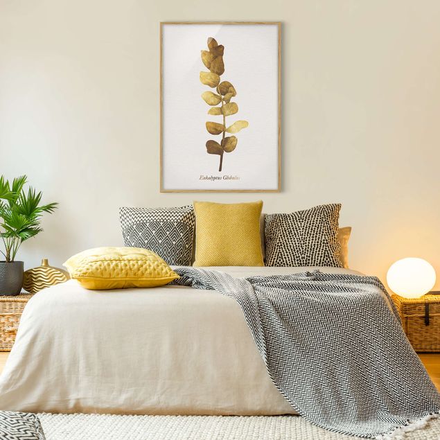 Schöne Wandbilder Gold - Eukalyptus
