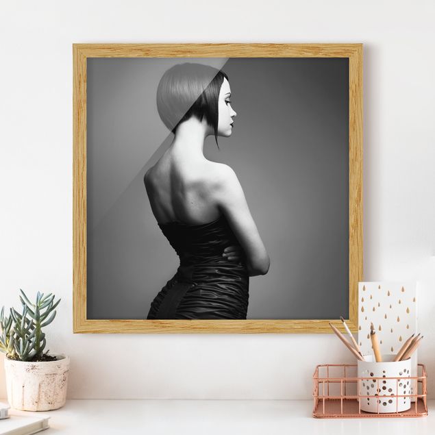 Schwarz-Weiß Bilder mit Rahmen Elegant Silhouette