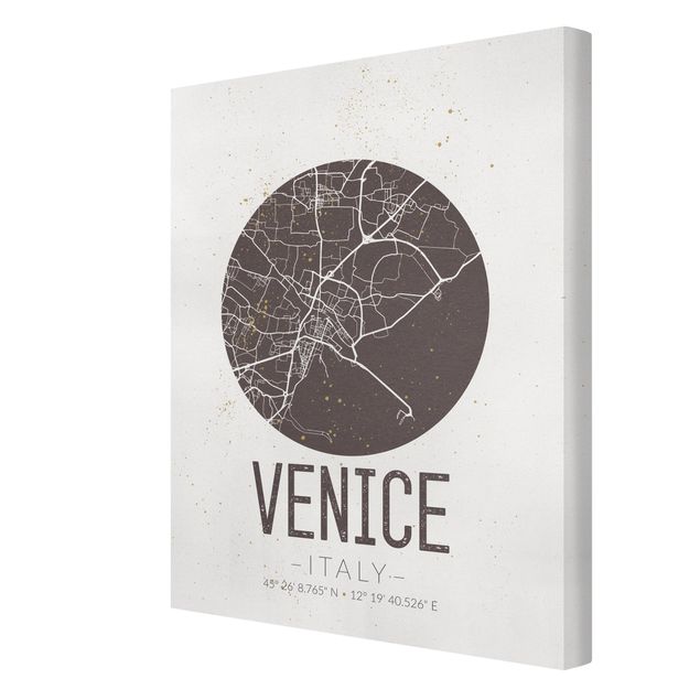 Wandbilder Stadtplan Venice - Retro