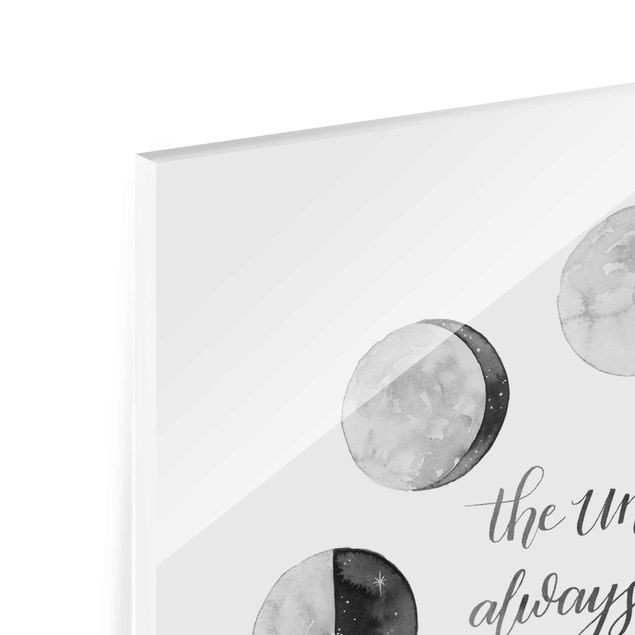 Glasbild - Ode an den Mond - Universum - Quadrat 1:1