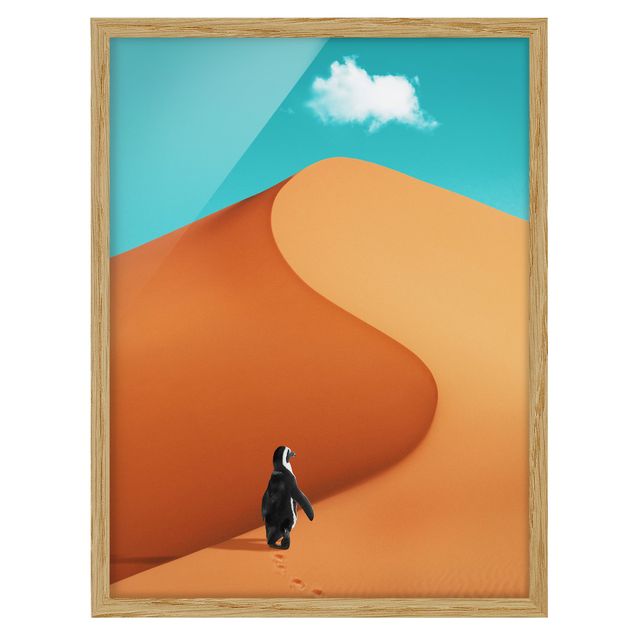 Bilder für die Wand Wüste mit Pinguin