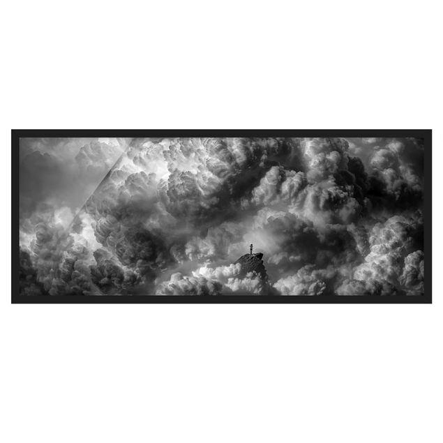 Bild mit Rahmen - Ein Sturm zieht auf - Panorama Querformat