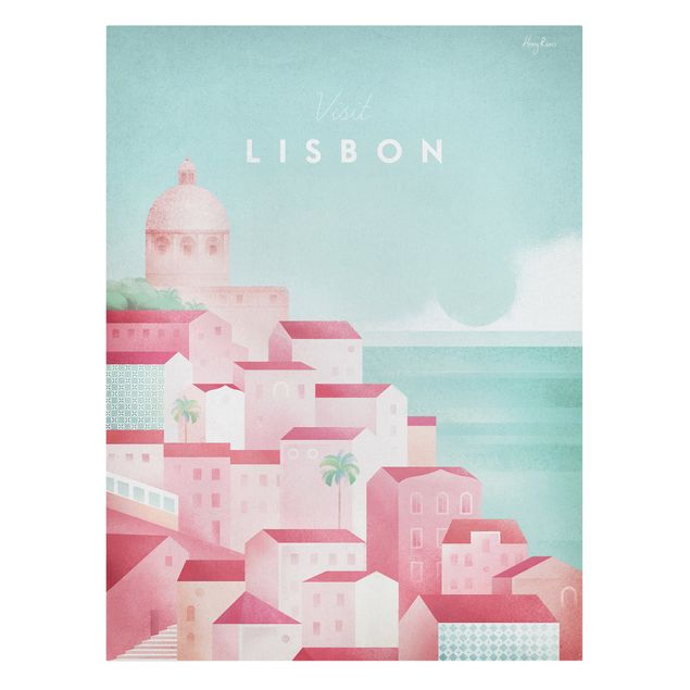 Kunstdrucke auf Leinwand Reiseposter - Lissabon