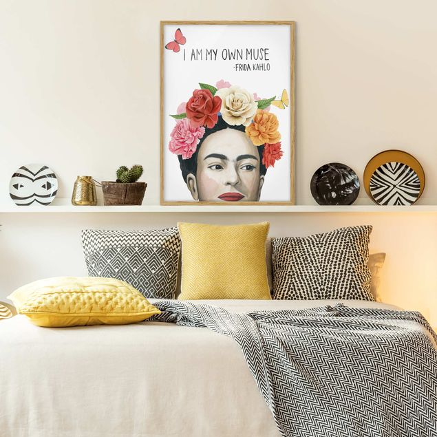 Kunstdruck Bilder mit Rahmen Fridas Gedanken - Muse