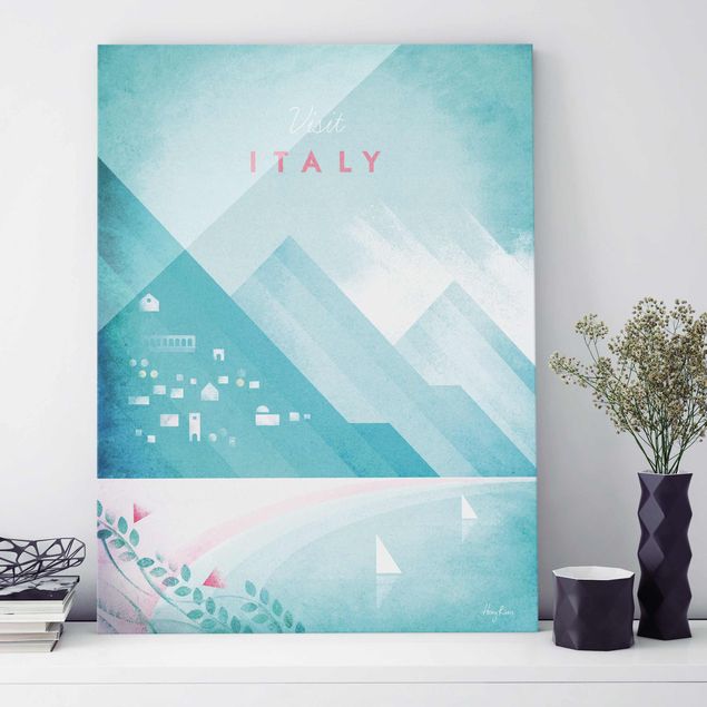 Wandbilder Glas XXL Reiseposter - Italien