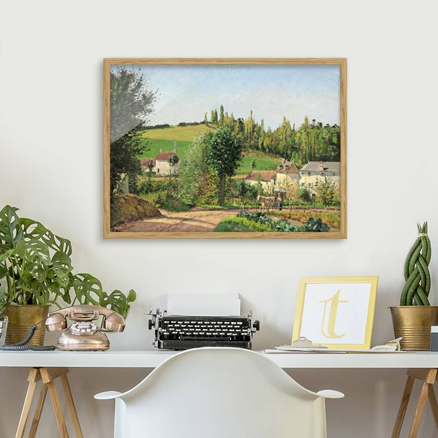 Bilder Romantik Camille Pissarro - Kleines Dorf