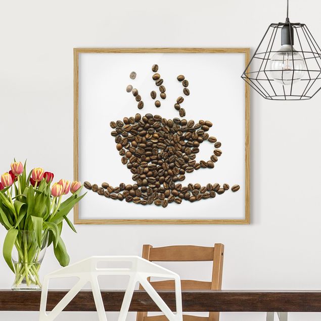 Bilder mit Rahmen Coffee Beans Cup