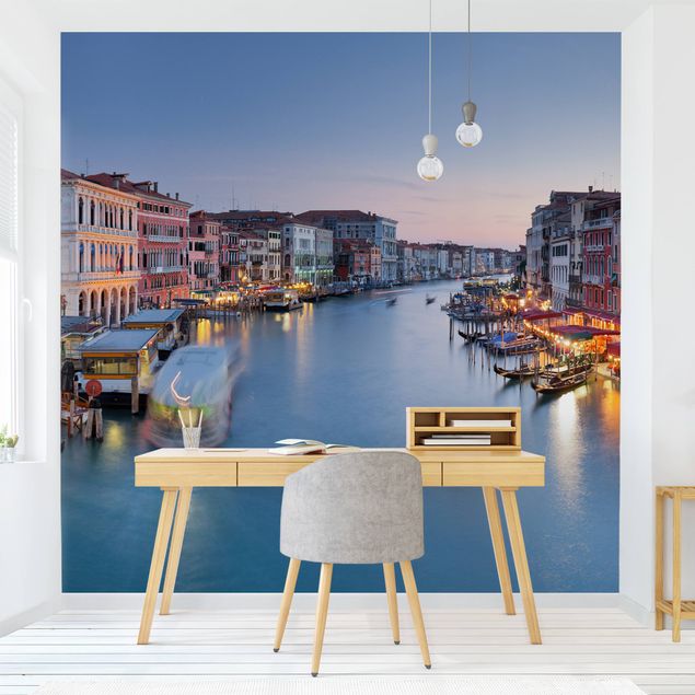 Schöne Fototapete Abendstimmung auf Canal Grande in Venedig