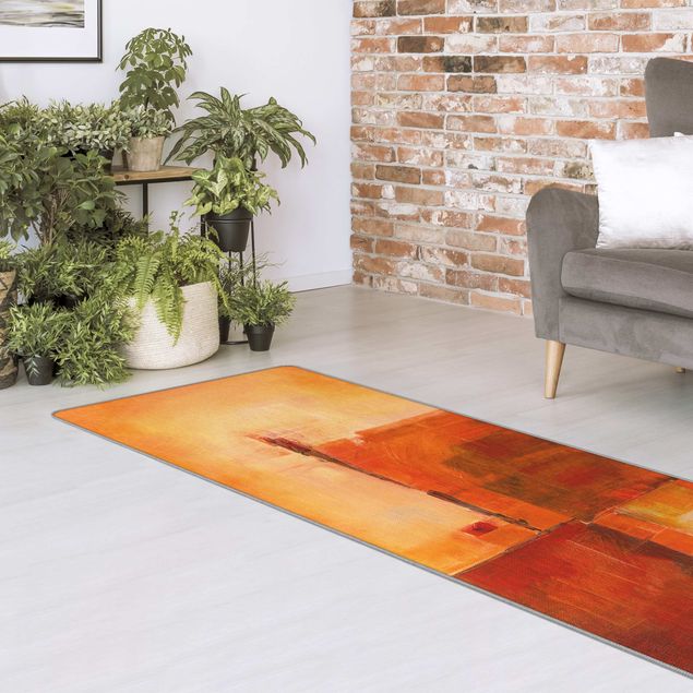 Teppich abstrakt Abstrakt Orange Braun