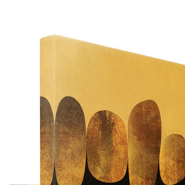 Wandbilder Abstrakte goldene Steine