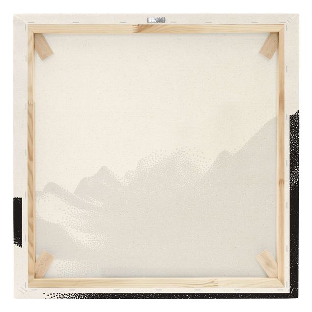 Leinwandbild Natur - Abstrakte Punktlandschaft Alpen - Quadrat 1:1