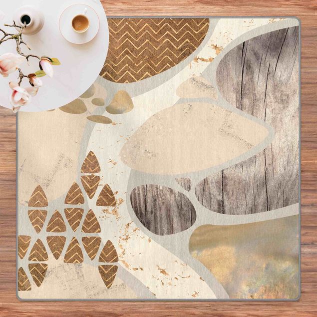 Teppich abstrakt Abstrakter Steinbruch Pastellmuster