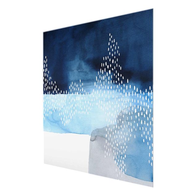 Glasbild - Abstrakter Wasserfall - Quadrat