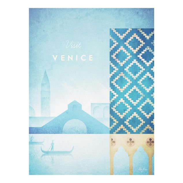 Bilder auf Glas Reiseposter - Venedig