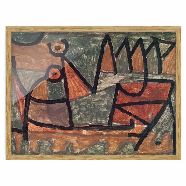 Bilder mit Rahmen abstrakt Paul Klee - Bootsfahrt