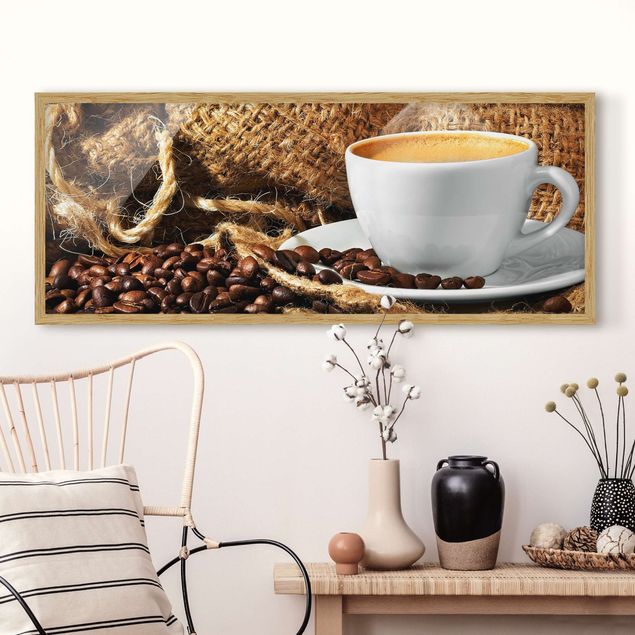 Bilder mit Rahmen Kaffee am Morgen