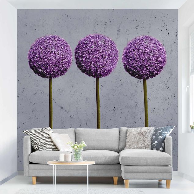 Moderne Tapeten Allium Kugel-Blüten