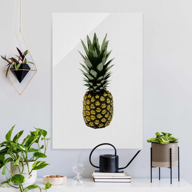 Wandbilder Glas XXL Ananas