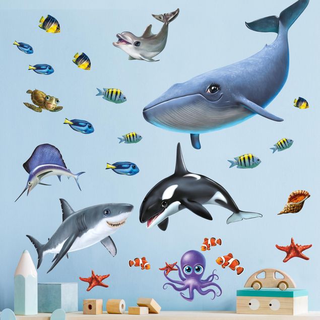 3D Wandtattoo Animal Club International - Tiere im Meer