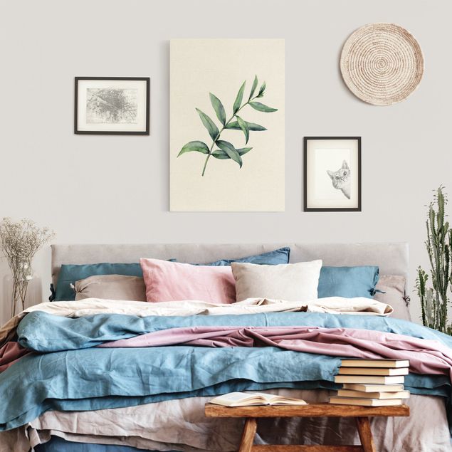 Wandbilder Wohnzimmer modern Aquarell Eucalyptus I