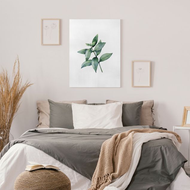 Leinwandbild Kunstdruck Aquarell Eucalyptus III