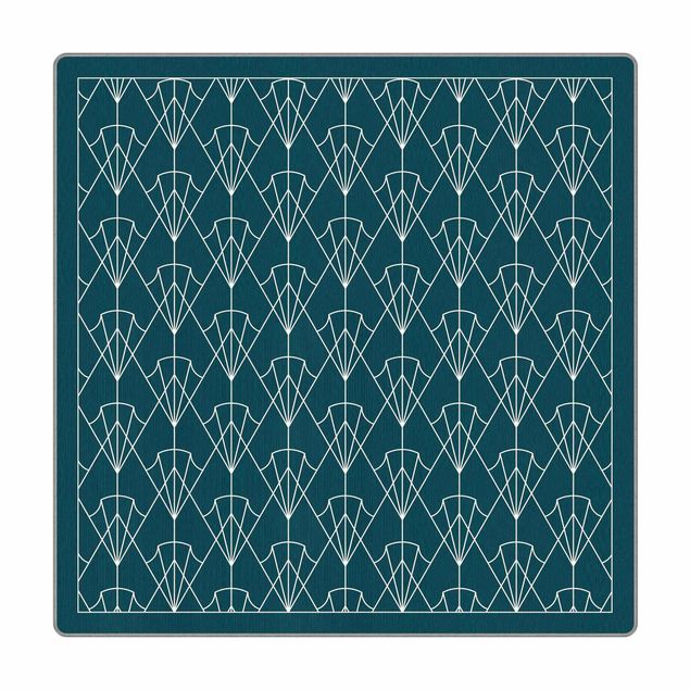 Teppiche groß Art Deco Muster Pfeile mit Rahmen