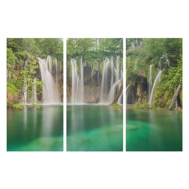 Leinwandbilder Wohnzimmer modern Wasserfall Plitvicer Seen