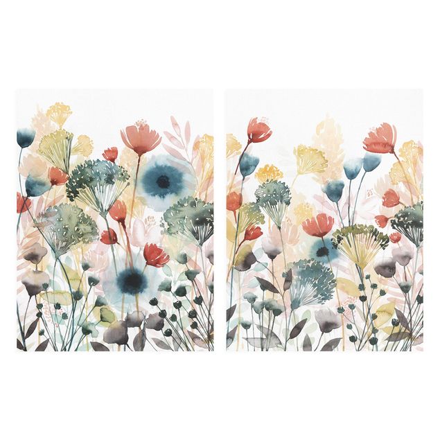 Wandbilder Wildblumen im Sommer Set I