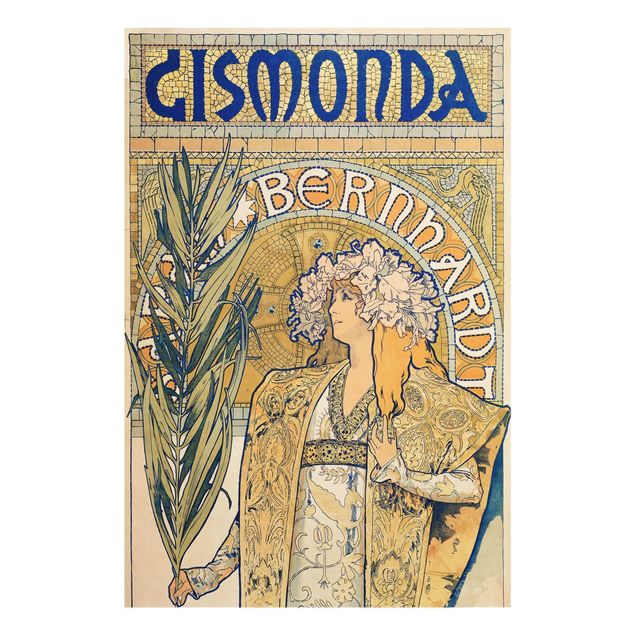 Kunstdrucke Mucha Alfons Mucha - Plakat für Theaterstück Gismonda