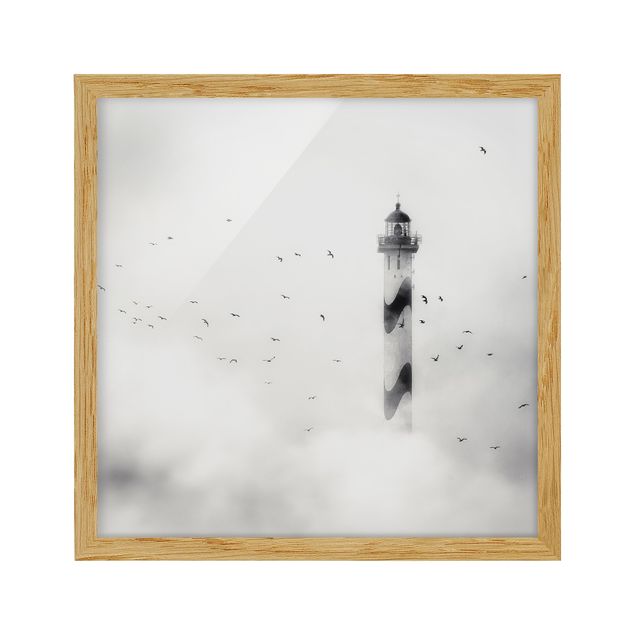 Schöne Wandbilder Leuchtturm im Nebel