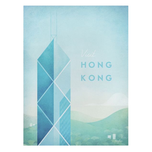 Wandbilder Skyline Reiseposter - Hong Kong