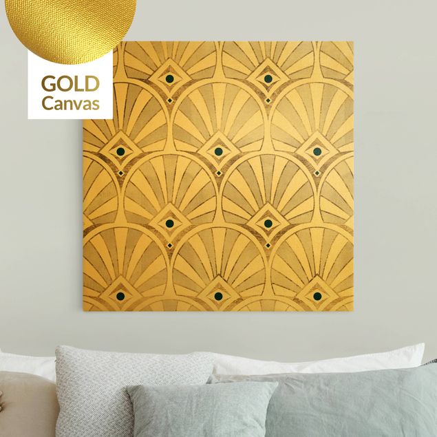 Leinwandbild Gold - Die goldenen Zwanziger - Quadrat 1:1