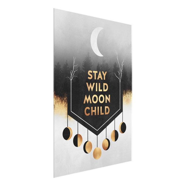 Wandbilder Glas XXL Stay Wild Moon Child