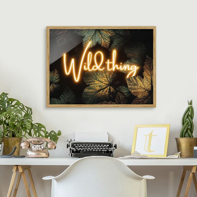 Wandbilder abstrakt Wild Thing goldene Blätter