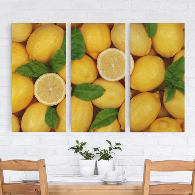 Leinwand Bilder XXL Saftige Zitronen