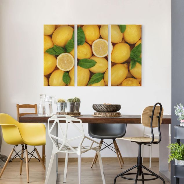 Schöne Leinwandbilder Saftige Zitronen